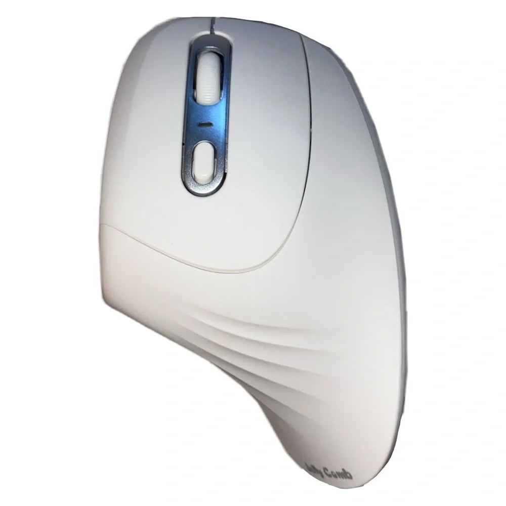 Jelly Comb MV045 Ergonomic Right-Hand Wireless Optical Vertical Mouse, White